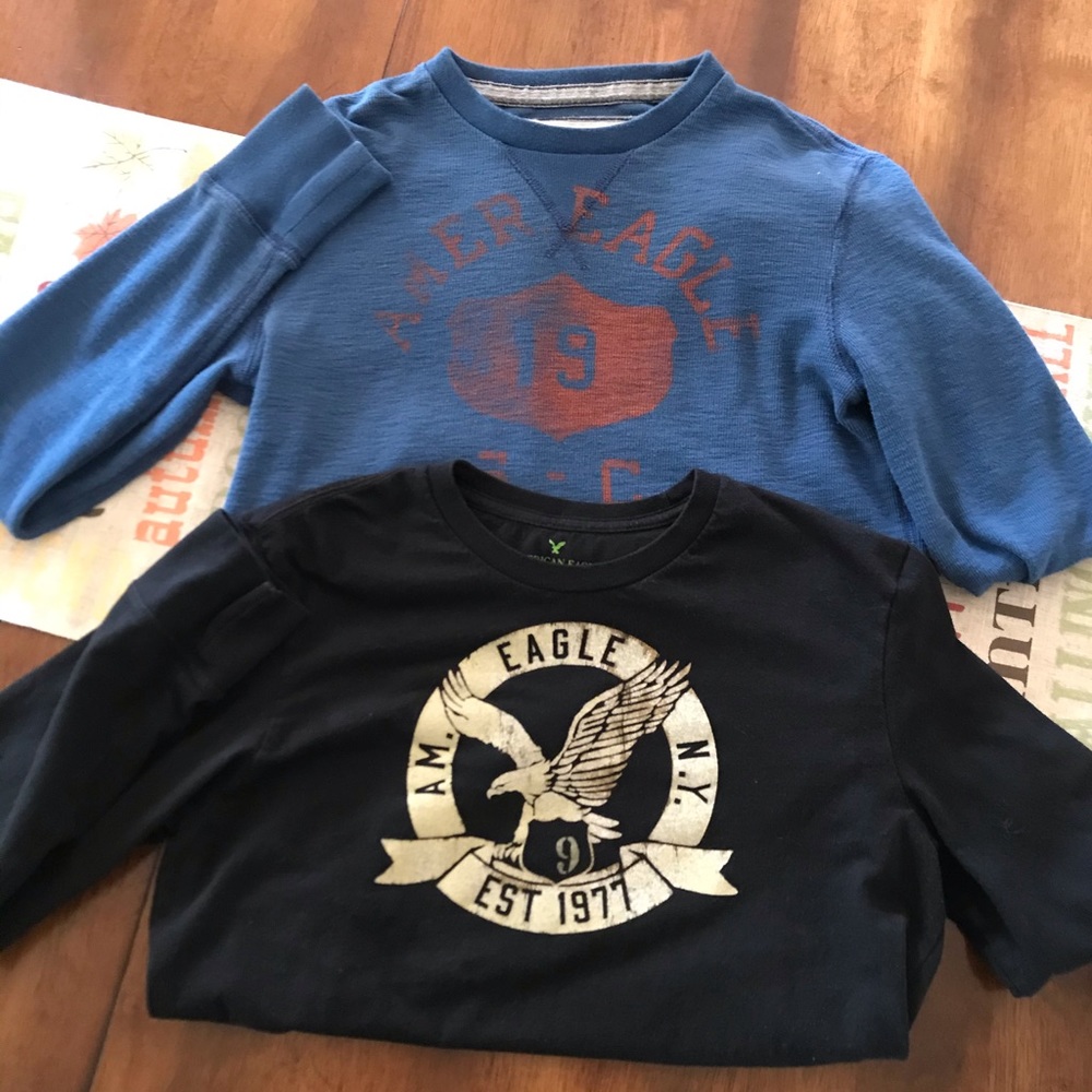 SOLD***Two American Eagle long sleeve Tee shirts